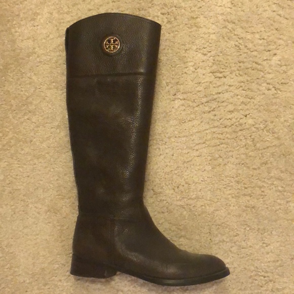 Tory Burch brown leather boots - Picture 1 of 4